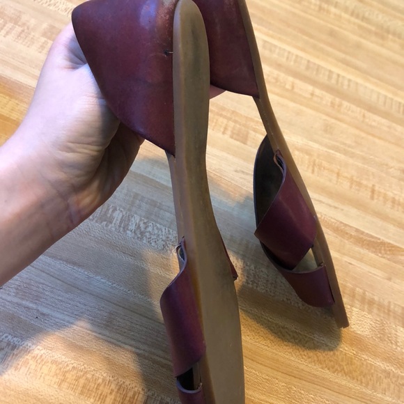 Maroon Slip On Sandals - Picture 5 of 8